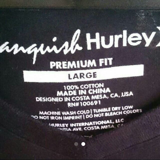 Hurley(ハーレー)のハーレーブラックTシャツ メンズのトップス(Tシャツ/カットソー(半袖/袖なし))の商品写真