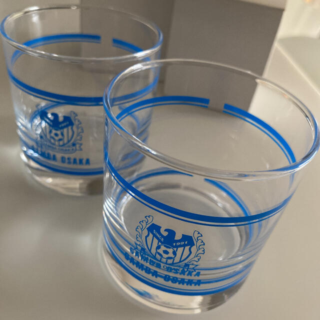 【非売品】新品未使用　Jリーグ　ガンバ大阪　ガラス　コップ　グラス　2個セット