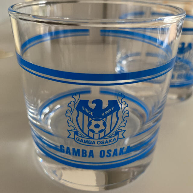 【非売品】新品未使用　Jリーグ　ガンバ大阪　ガラス　コップ　グラス　2個セット 1