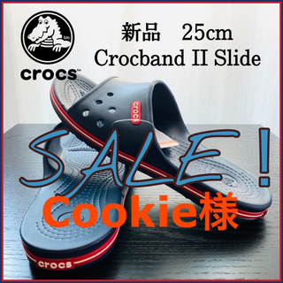 クロックス(crocs)のクロックス crocs  シャワーサンダル　クロックバンド 2.0 スライド　紺(サンダル)
