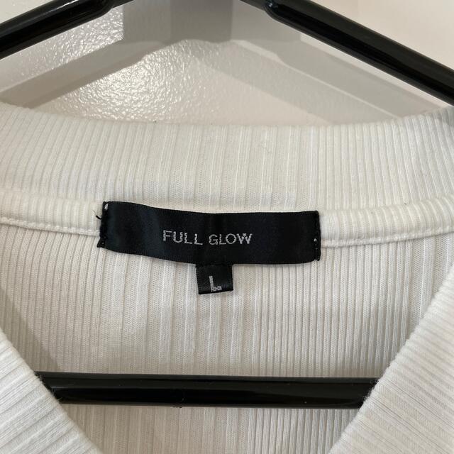 FULL GLOW メンズ7分丈カットソー　ホワイト&ネイビー メンズのトップス(Tシャツ/カットソー(七分/長袖))の商品写真