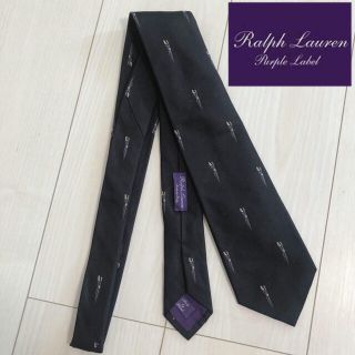 ポロラルフローレン(POLO RALPH LAUREN)のPOLO RALPHLAUREN Purple Label ネクタイ　ブラック(ネクタイ)