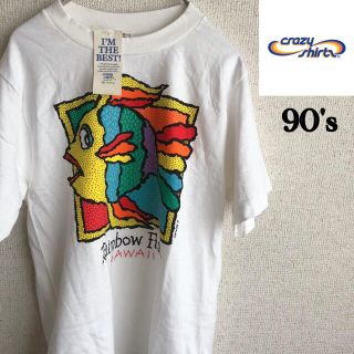 90s 新品　USA製　CRAZY SHIRT プリント　半袖　Tシャツ(Tシャツ(半袖/袖なし))