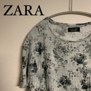 ザラ(ZARA)のZARA ザラ Tシャツ　花柄　総柄　モード　ロック　モノトーン(シャツ)