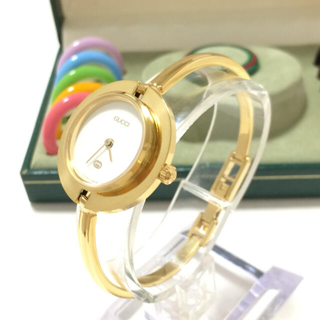 Gucci(グッチ)の1.超美品 グッチ GUCCI 時計 チェンジベゼル レディースのファッション小物(腕時計)の商品写真