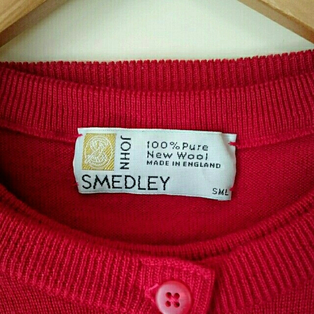 JOHN SMEDLEY(ジョンスメドレー)のジョンスメドレー ツインニット レッド レディースのトップス(アンサンブル)の商品写真