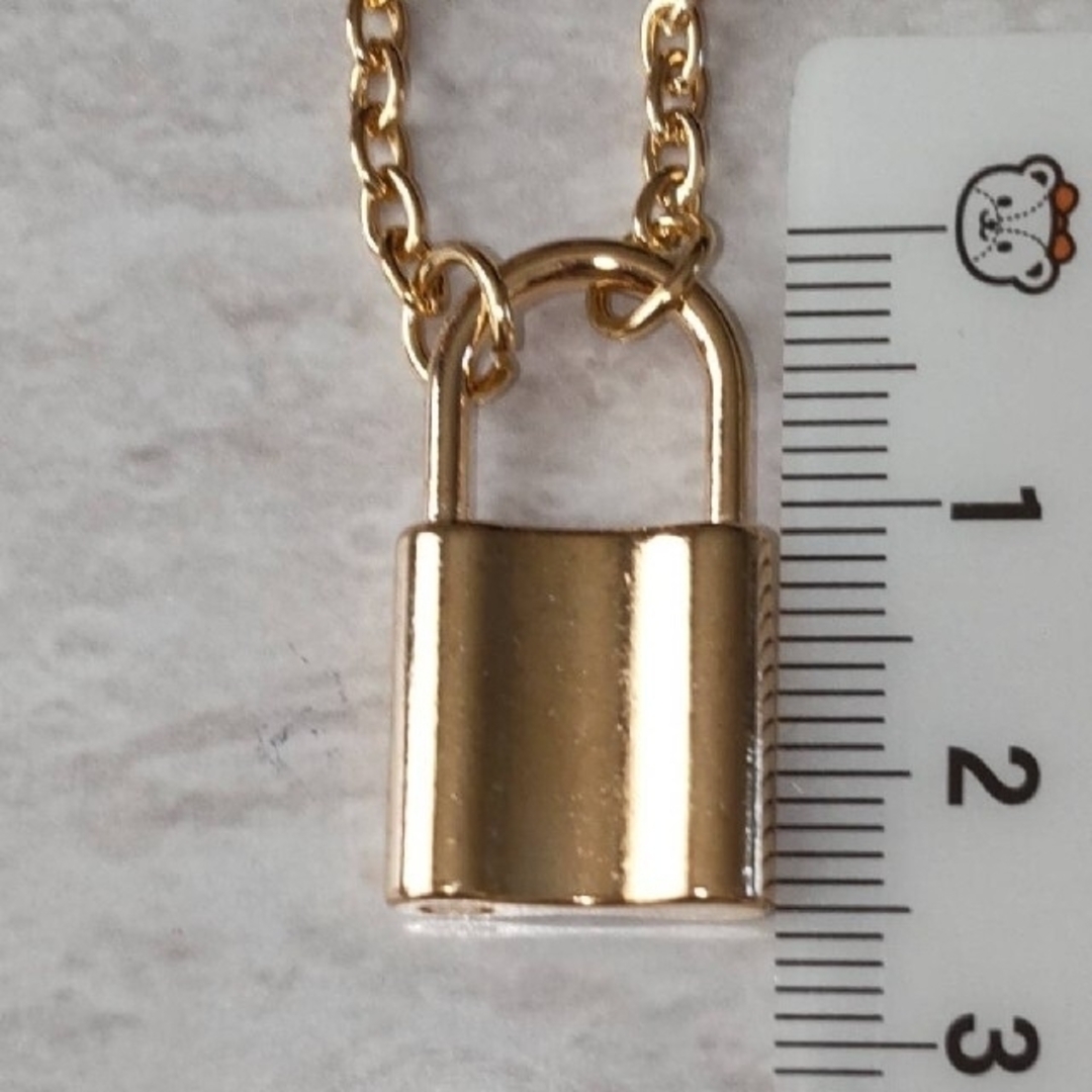 南京錠ネックレス ゴールドネックレス メンズネックレス レディースネックレス レディースのアクセサリー(ネックレス)の商品写真