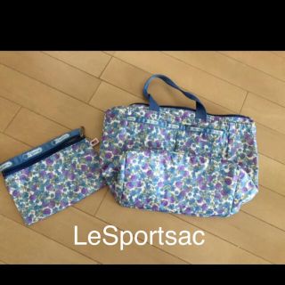 レスポートサック(LeSportsac)の美品♡LeSportsac リバーティー柄トートバッグ　ポーチ付き(トートバッグ)