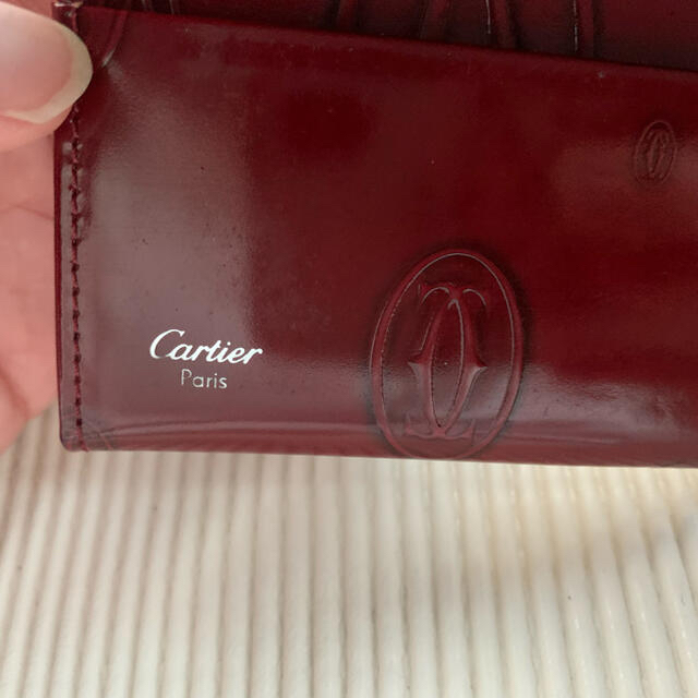 Cartier(カルティエ)のカルティエ　ハッピーバースデー　エナメル　カードケース　RED レディースのファッション小物(名刺入れ/定期入れ)の商品写真