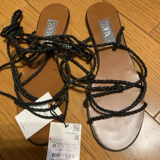 ザラ(ZARA)のZARA 本革サンダル未使用品定価6990円(サンダル)