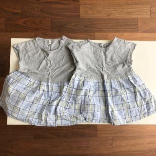 ムジルシリョウヒン(MUJI (無印良品))の無印良品 ベビー服 ワンピース 80cm 2着セット(ワンピース)