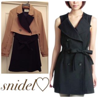 スナイデル(SNIDEL)のsnidel 3way トレンチコート ジレ(トレンチコート)