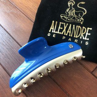 アレクサンドルドゥパリ(Alexandre de Paris)の【新品未使用】アレクサンドルドゥパリ　ヘアクリップ ブルー　10.5(バレッタ/ヘアクリップ)