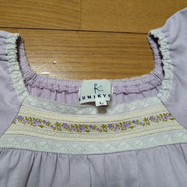 kumikyoku（組曲）(クミキョク)のTM*mama様専用 ラベンダー色　刺繍レースのＴシャツ キッズ/ベビー/マタニティのキッズ服女の子用(90cm~)(Tシャツ/カットソー)の商品写真