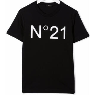 ヌメロヴェントゥーノ(N°21)の【新作】ヌメロヴェントゥーノ　ロゴTシャツ　ブラック　14(Tシャツ(半袖/袖なし))