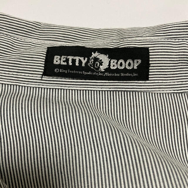 90s　ベティちゃん　betty boop　ヒッコリーワークシャツ　貴重　バイク 4