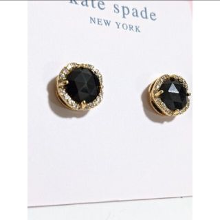 ケイトスペードニューヨーク(kate spade new york)の【新品】kate spade ケイトスペード ピアス ブラックザットスパークルパ(ピアス)