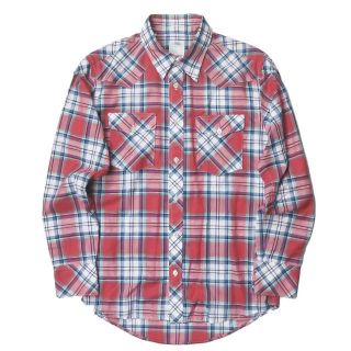 ヴィスヴィム(VISVIM)のvisvim ビズビム 日本製 13SS FOUR CORNERS SHIRT L/S チェックウエスタンシャツ 0113105011023 1 レッド 長袖 トップス【中古】【visvim】(シャツ)