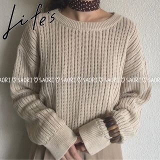 トゥデイフル(TODAYFUL)のTODAYFUL【新品タグ付】Drop Stitch Knit 春ニット(カットソー(長袖/七分))