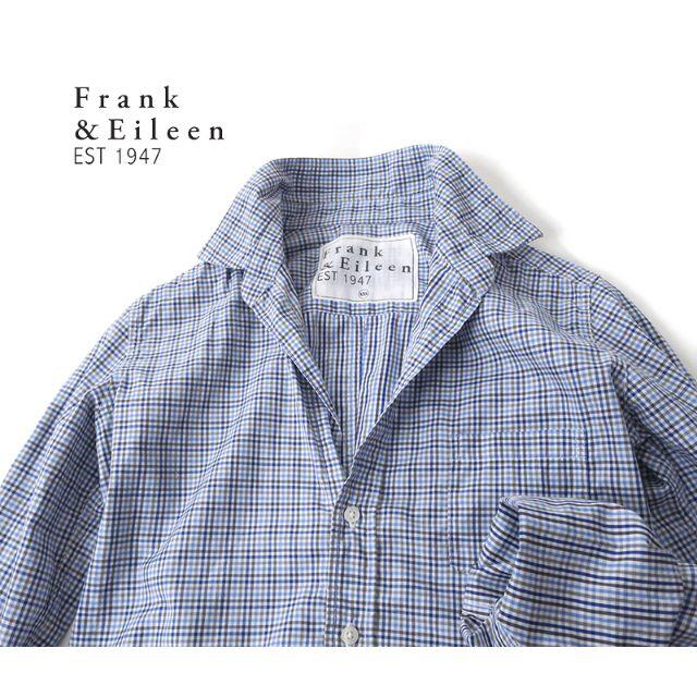 Frank&Eileen　スモールチェック オープンカラーシャツ