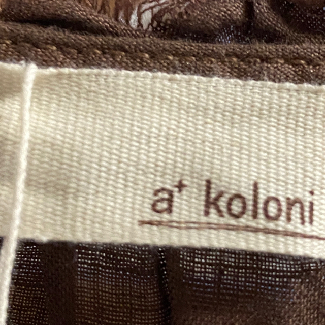 a+koloni ☆ベルギーリネンフリルネックワンピース.期間限定お値下げ