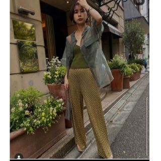 アメリヴィンテージ(Ameri VINTAGE)のAmeri vintage MEDI SHINE LACE PANTS(カジュアルパンツ)