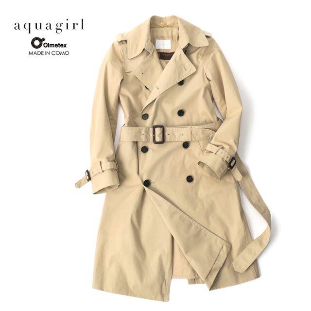 aquagirl(アクアガール)のaquagirl 　ITALY製 撥水生地Olmetex トレンチコート レディースのジャケット/アウター(トレンチコート)の商品写真