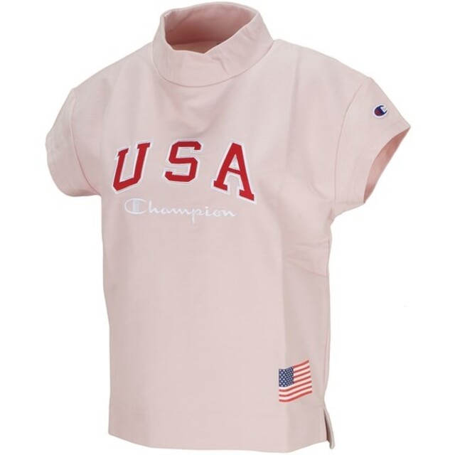 Champion(チャンピオン)の新品 M champion golf mock neck shirt pink スポーツ/アウトドアのゴルフ(ウエア)の商品写真