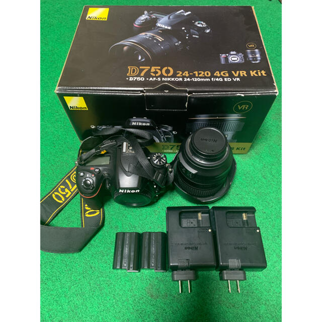 輝く高品質な D750 Nikon - Nikon 24-120 レンズキット バッテリ、充電