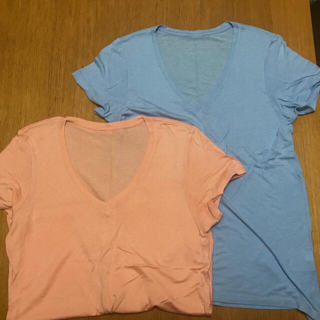 UNIQLO(ユニクロ)のるる様専用　麻Tシャツ2枚セット レディースのトップス(Tシャツ(半袖/袖なし))の商品写真