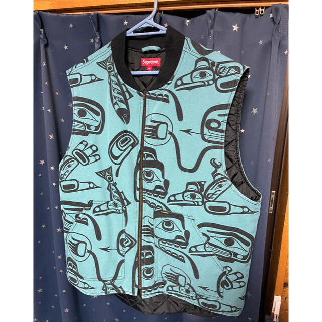 Supreme(シュプリーム)の完売品シュプリームMakah work vest ブルーXL メンズのジャケット/アウター(その他)の商品写真