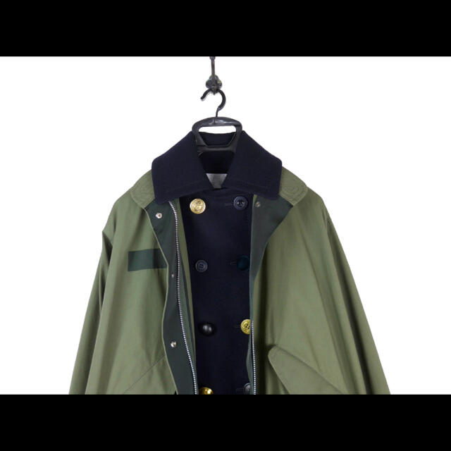 sacai 18aw pコートドッキングモッズコート | wellsprings.uk.net