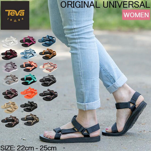 Teva(テバ)の新品 テバ TEVA サンダル ブラックマルチ US8 レディースの靴/シューズ(サンダル)の商品写真