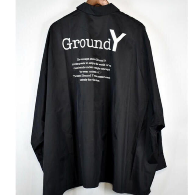 Ground Y/グラウンドワイ　20SS　ポリエステルタフタロゴドレスシャツ