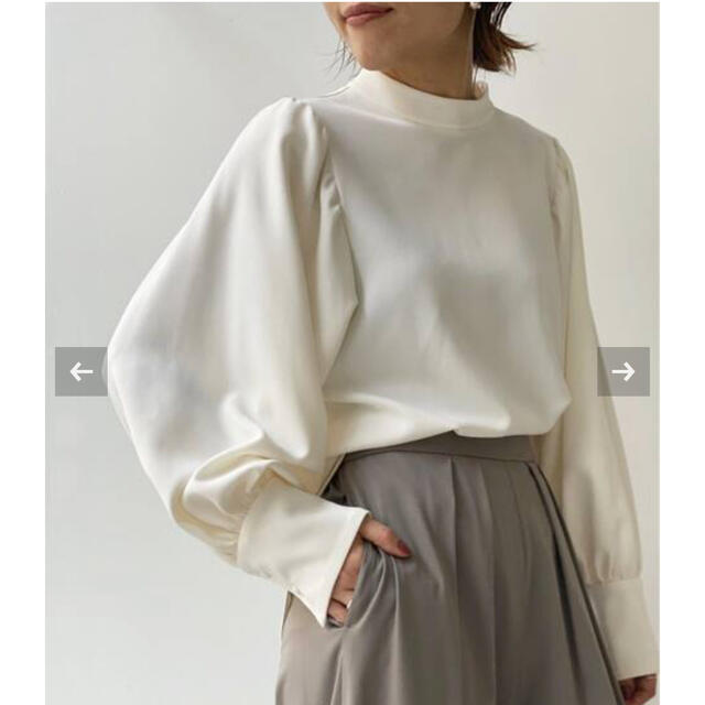 L'Appartement DEUXIEME CLASSE(アパルトモンドゥーズィエムクラス)のL'Appartement Stand Collar Blouse レディースのトップス(シャツ/ブラウス(長袖/七分))の商品写真