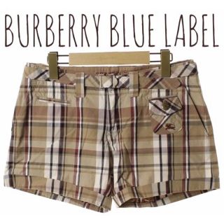 バーバリーブルーレーベル(BURBERRY BLUE LABEL)のバーバリー ブルーレーベル【美品】チェック柄 ショート パンツ(ショートパンツ)