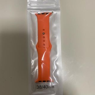 アップルウォッチ ベルト　Apple Watch 38 40mm オレンジS/M(ラバーベルト)