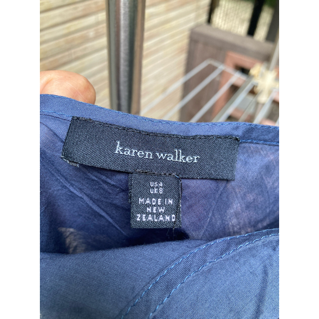 KAREN WALKER(カレンウォーカー)のカレンウォーカー シルク混 ワンピース キャミワンピース セット　紺　US4 レディースのワンピース(ひざ丈ワンピース)の商品写真