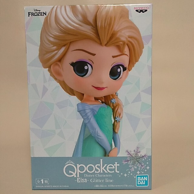 アナと雪の女王(アナトユキノジョオウ)のQposket　エルサ　Elsa　グリッターライン　キューポスケット　ディズニー エンタメ/ホビーのフィギュア(アニメ/ゲーム)の商品写真