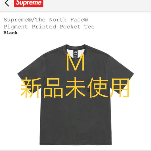 BlackSIZESupreme the north face pocket tee 新品　Ｍ