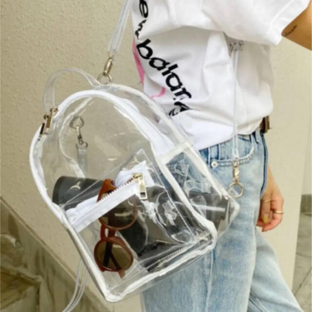 GYDA(ジェイダ)のGYDA♡新品♡大人気クリアバック♡クリアリュック♡ロゴ入り♡バックパック♡ レディースのバッグ(リュック/バックパック)の商品写真