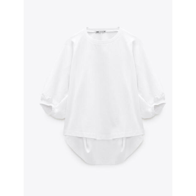 ZARA(ザラ)のZARA  今季　アシメトリーオーバーサイズTシャツ　XS メンズのトップス(Tシャツ/カットソー(半袖/袖なし))の商品写真