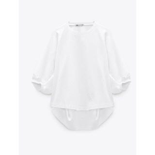 ザラ(ZARA)のZARA  今季　アシメトリーオーバーサイズTシャツ　XS(Tシャツ/カットソー(半袖/袖なし))