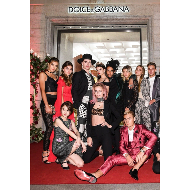 DOLCE&GABBANA(ドルチェアンドガッバーナ)の本物 美品 ドルチェ&ガッバーナ 千鳥格子 フラワー装飾 ワンピース 42 レディースのワンピース(ひざ丈ワンピース)の商品写真