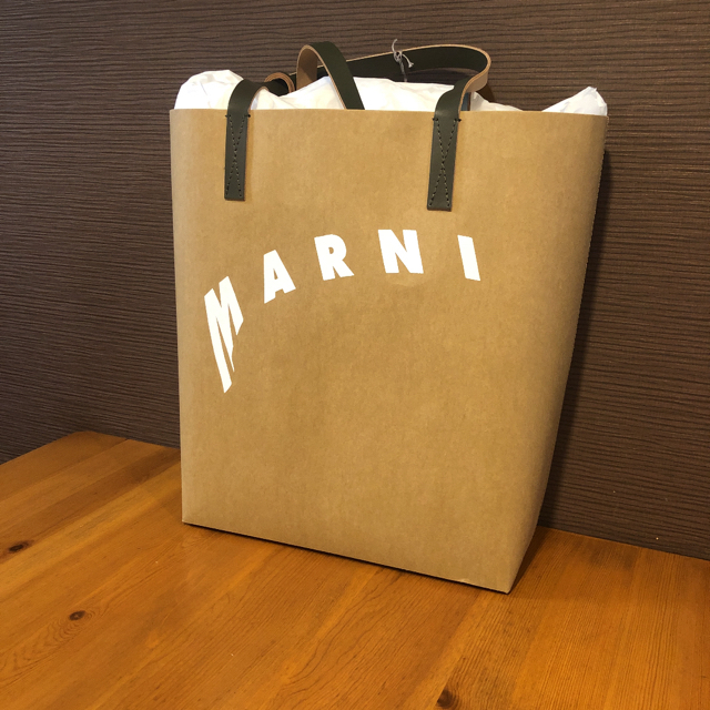 MARNI マルニ 新品 セルロース カーフスキン ロゴ トートバッグ