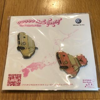 フォルクスワーゲン(Volkswagen)の【非売品】VW サクラサクNEWビートル　ピンバッジ(ノベルティグッズ)