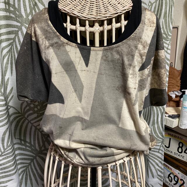 VENCE(ヴァンス)の未使用　VENCE ユニオンジャック　2way ドルマンTシャツ レディースのトップス(Tシャツ(半袖/袖なし))の商品写真