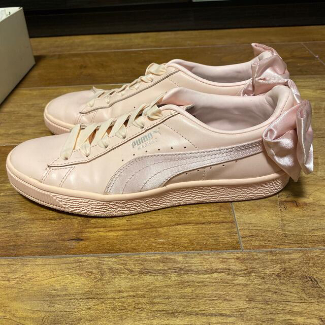 PUMA(プーマ)のPUMA◆22.5cm◆サテンリボンスニーカー◆ピンク レディースの靴/シューズ(スニーカー)の商品写真