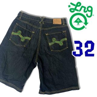 エルアールジー(LRG)のエルアールジー デニムショーツ ブラック 32 LRG ジャマイカカラー バギー(ショートパンツ)