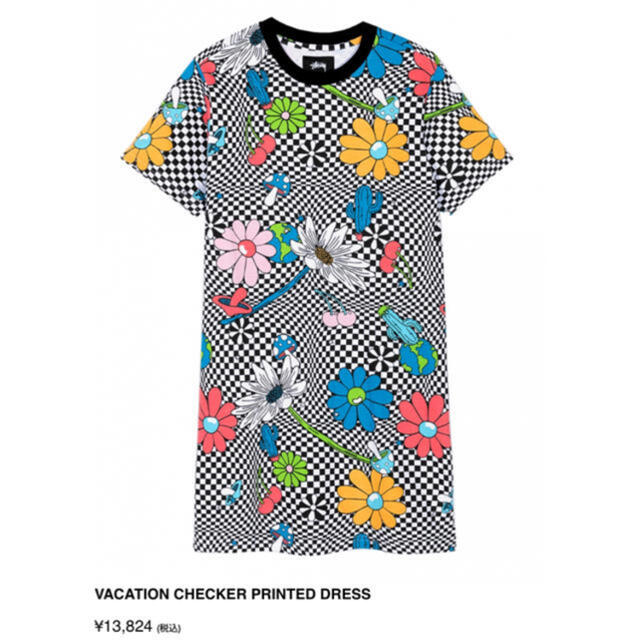 最終値下❗️vacation checker printed dress